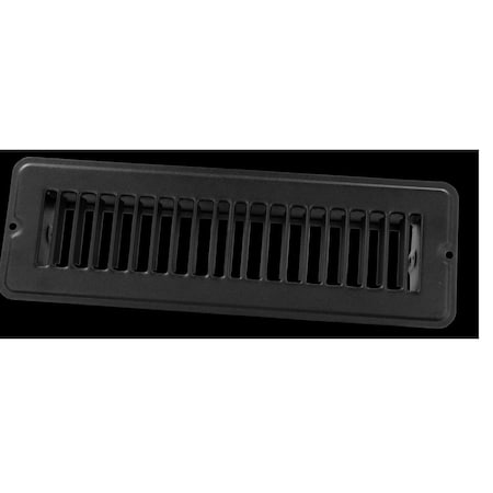 Caracteristicas Atractivas 4 x 10 in. Metal Dampered Floor Register, Black CA3087945